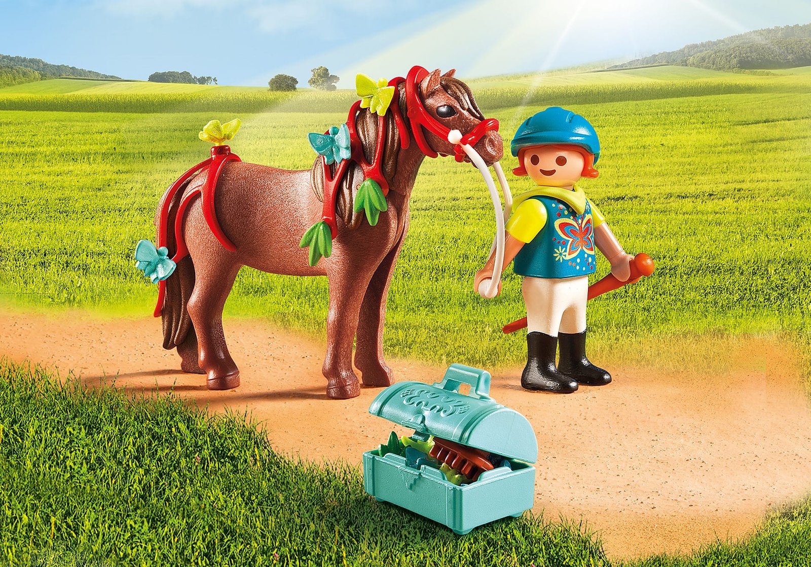 Playmobil 6971 Country Groomer with Butterfly Pony คันทรี เด็กเลี้ยงม้า และโพนี่บัทเทอร์ฟลาย