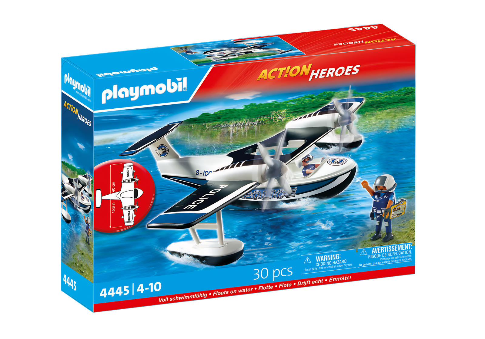 Playmobil 4445 Exclusive Police Seaplane เอ็กซ์คลูซีฟ เครื่องบินทะเลของตำรวจ - Image 3