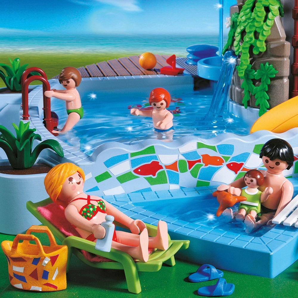 Playmobil 4858 Exclusive Pool with Water Slide เอ็กซ์คลูซีฟ สระว่ายน้ำพร้อมสไลเดอร์น้ำ - Image 4