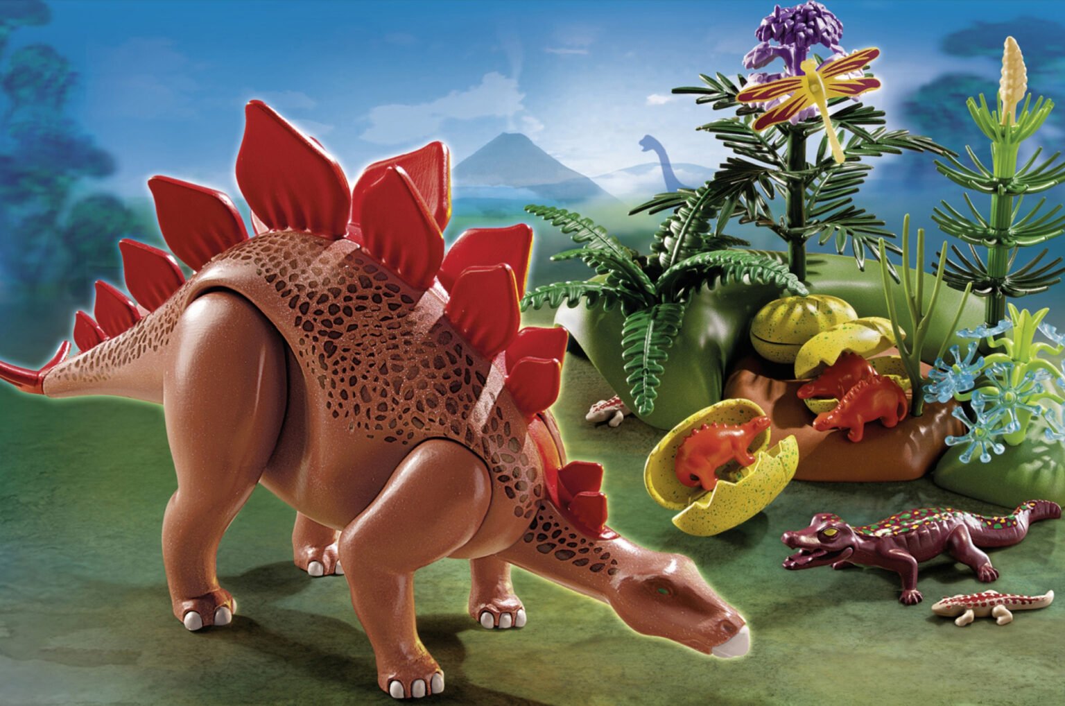 Playmobil 5232 Dinos Stegosaurus ชุดไดโน ไดโนเสาร์กำเนิดลูก