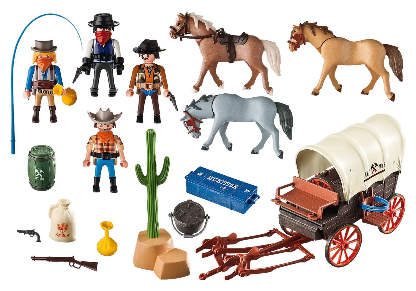 Playmobil 5248 PLAYMOBIL® PLUS Covered Wagon with Raiders เอ็กซ์คลูซีฟ เกวียนเสบียงกับกองโจร - Image 3
