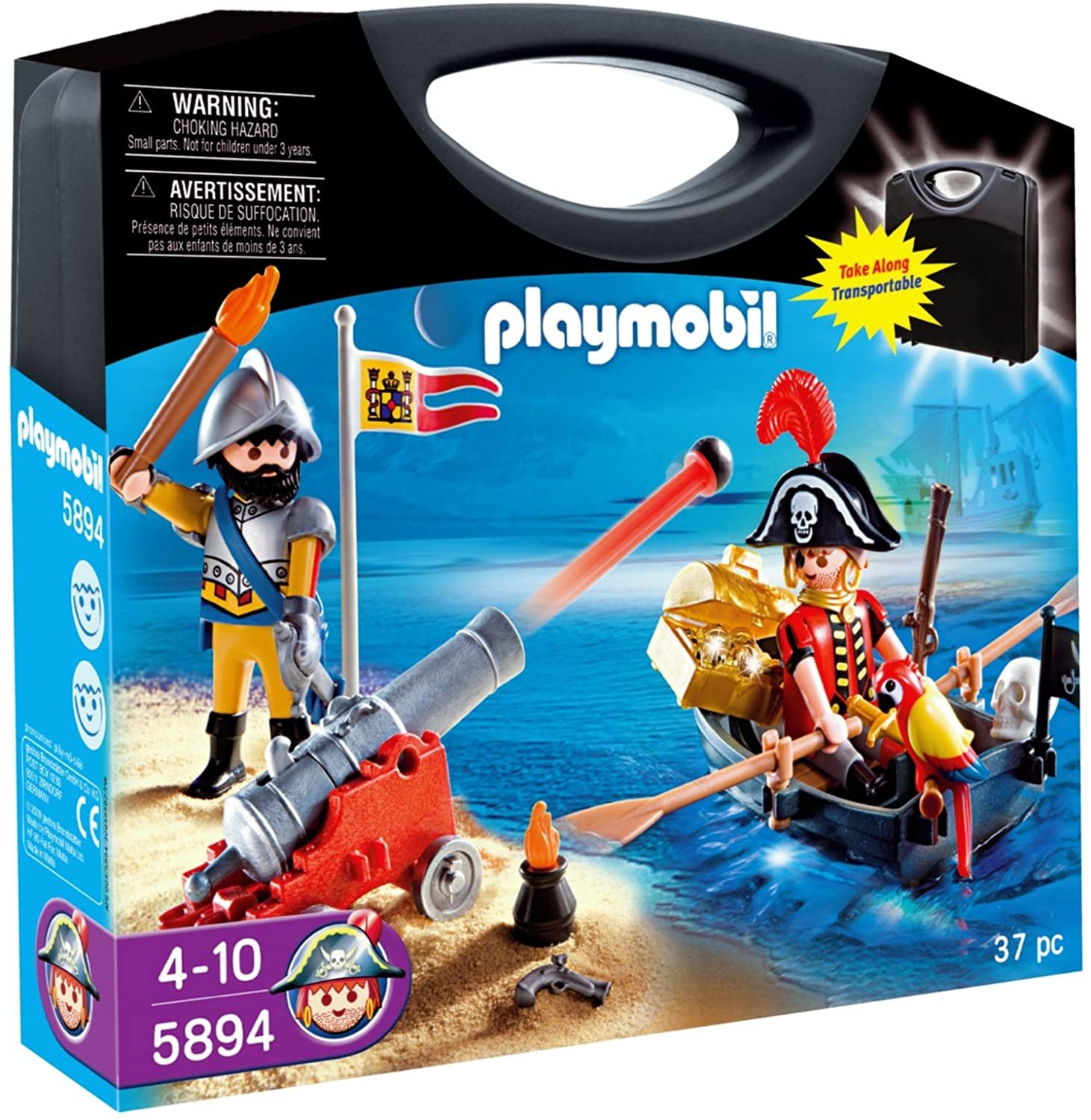 Playmobil 5894 Pirate Carry Case เซ็ตกระเป๋าใหญ่ โจรสลัดปืนใหญ่