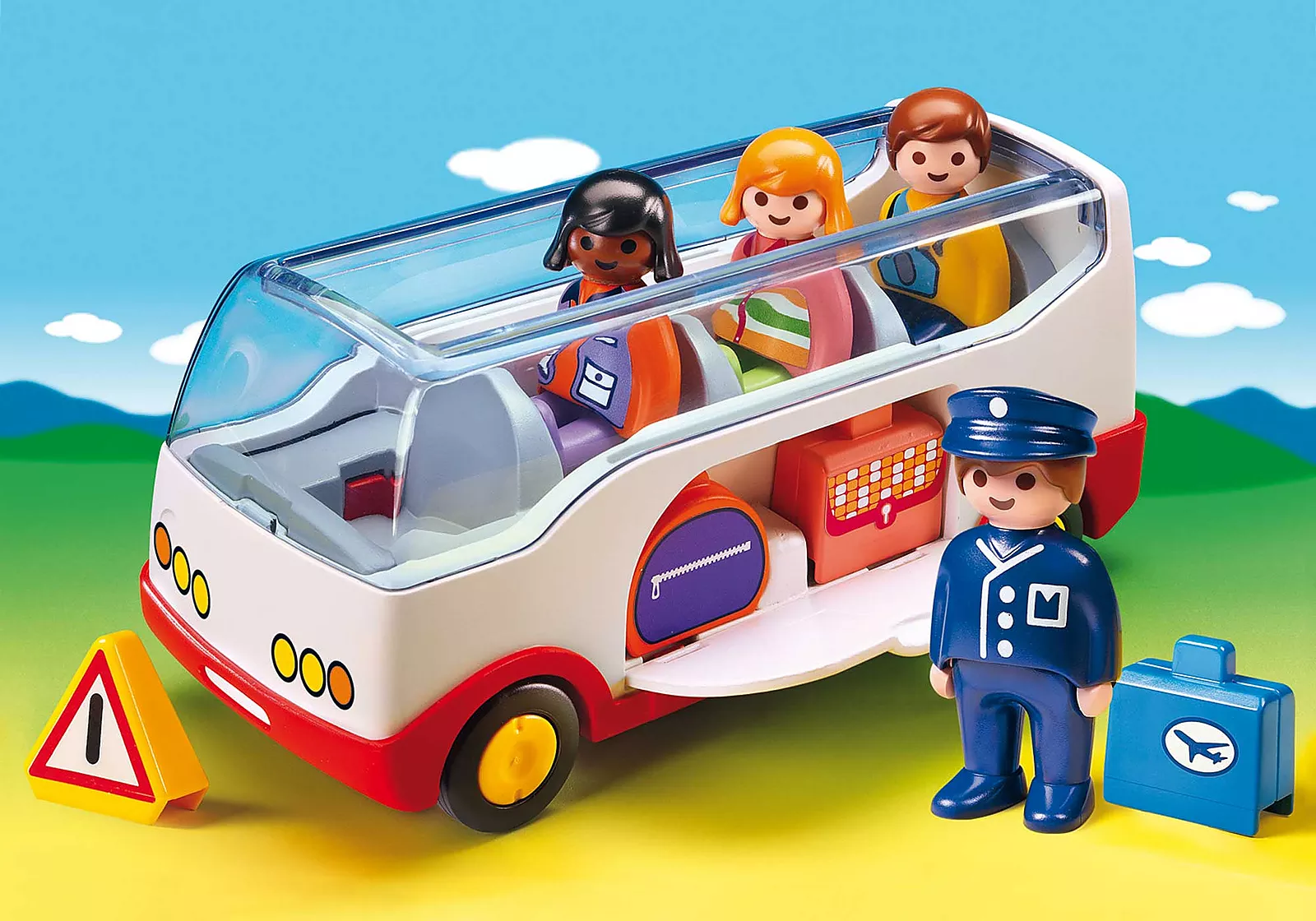Playmobil 6773 1.2.3 Airport Shuttle Bus 123 รถบัสรับส่งสนามบิน