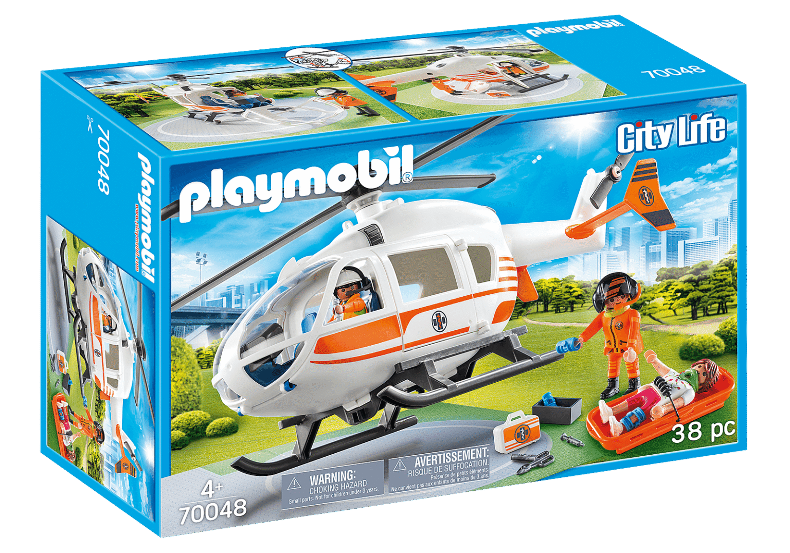 Playmobil 70048 Rescue Helicopter ซิตี้ไลฟ์ คอปเตอร์กู้ภัย
