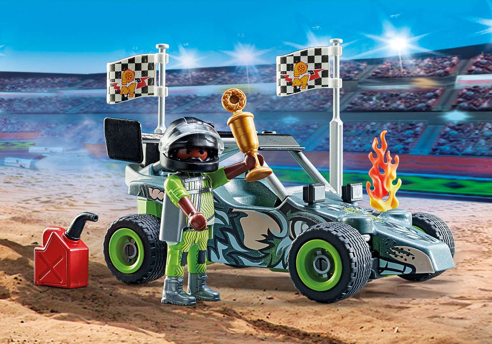 Playmobil 71044 Promo Pack Stuntshow Racer โปรโมแพ็ค นักแข่งรถสตั้นโชว์ - Image 4