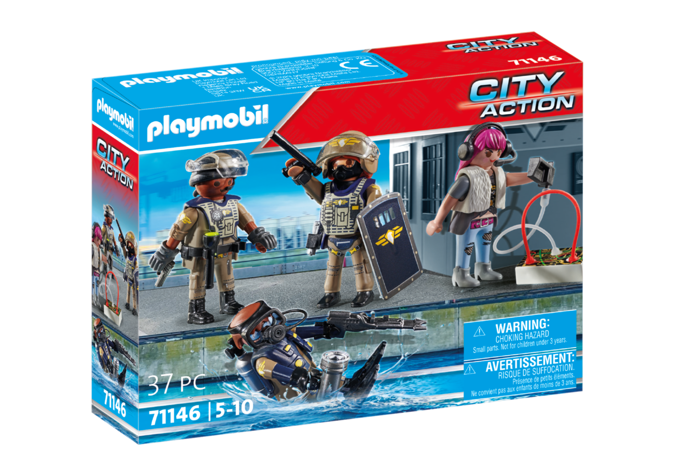 Alternative view of Playmobil 71146 Tactical Unit - Figure Set SWAT เซ็ตฟิกเกอร์ทีมSWAT