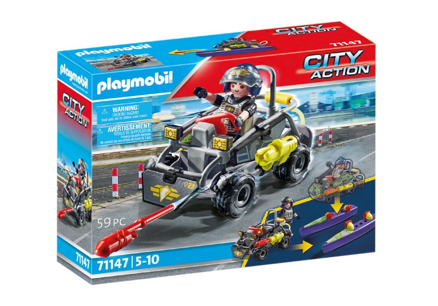 Alternative view of Playmobil 71147 Tactical Unit - Mulit-Terrain Quad SWAT รถควอด