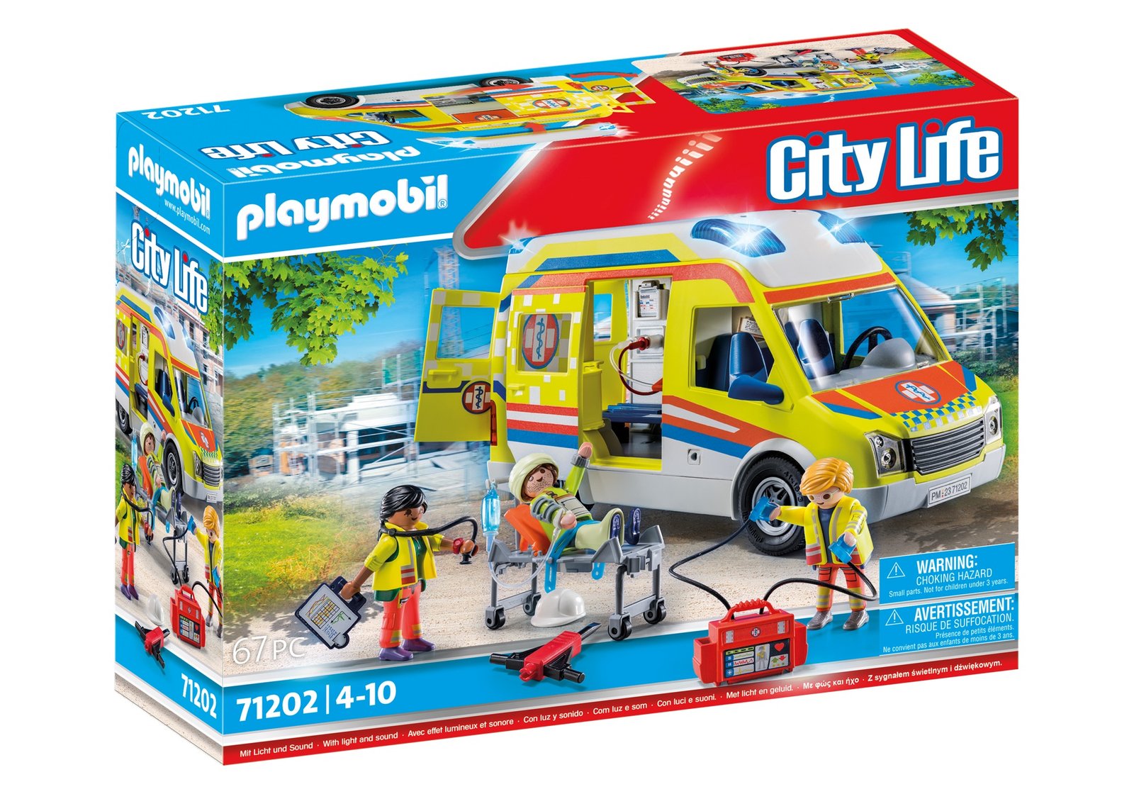 Playmobil 71202 Rescue Ambulance with Lights กู้ภัย รถพยาบาลพร้อมไฟ - Image 2