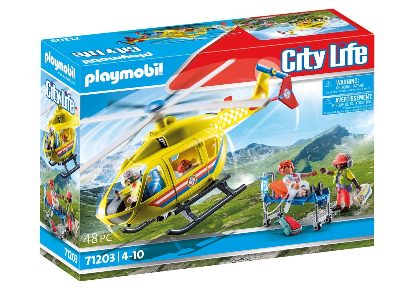 Alternative view of Playmobil 71203 Rescue Medical Helicopter กู้ภัย เฮลิคอปเตอร์แพทย์