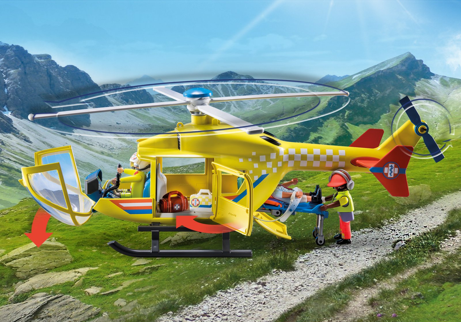 Playmobil 71203 Rescue Medical Helicopter กู้ภัย เฮลิคอปเตอร์แพทย์ - Image 5