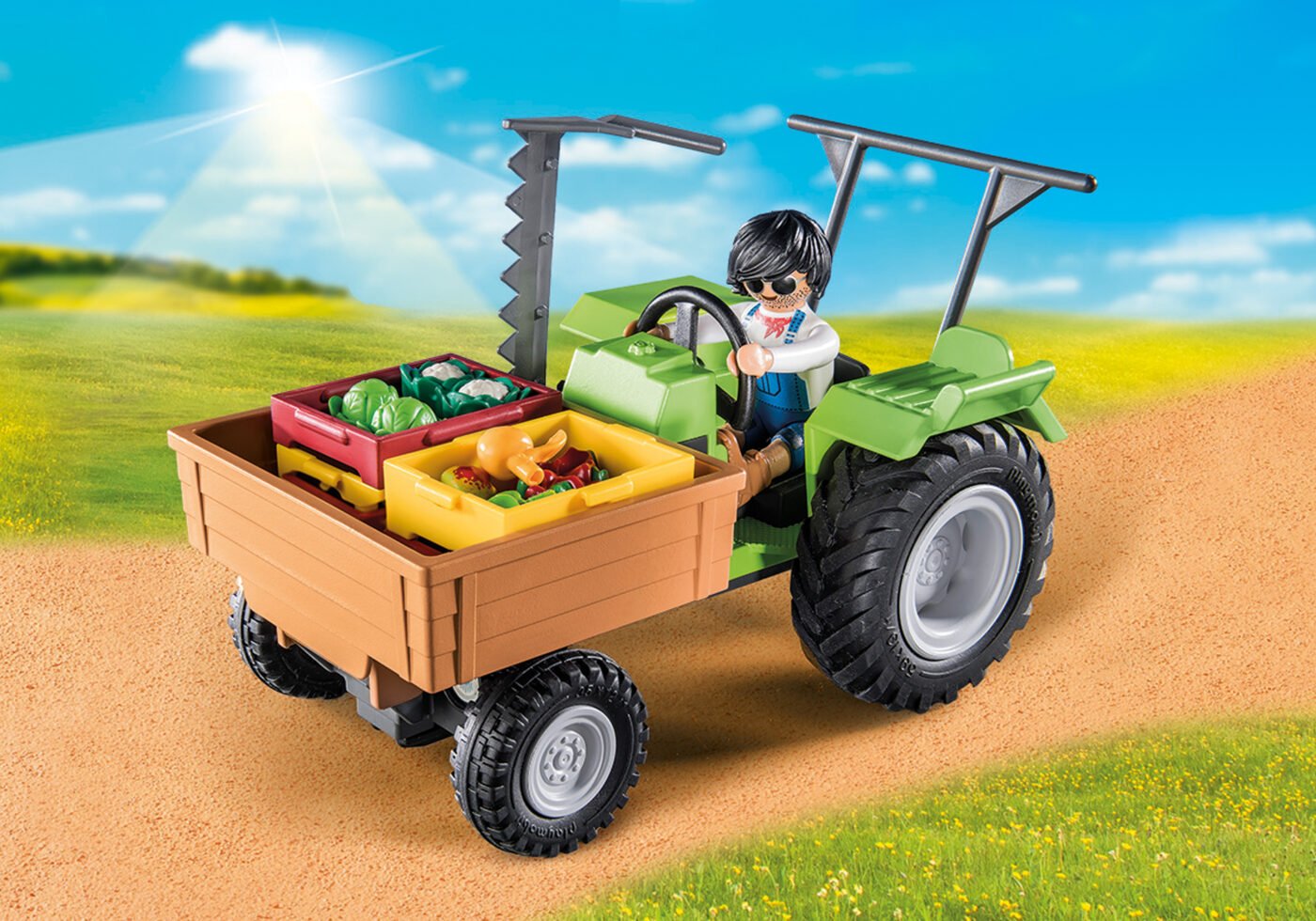 Playmobil 71249 Farm Harvester Tractor with Trailer ฟาร์ม รถแทรกเตอร์เกี่ยวข้าวพร้อมรถพ่วง - Image 5