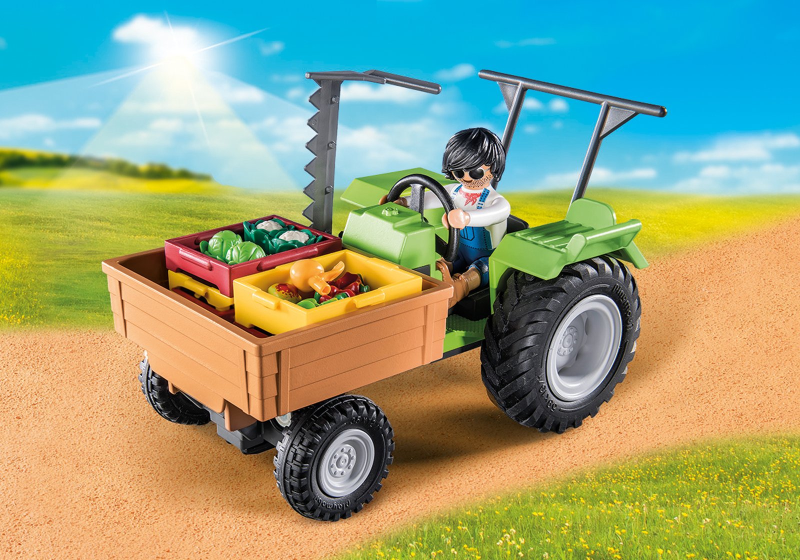 Playmobil 71249 Farm Harvester Tractor with Trailer ฟาร์ม รถแทรกเตอร์เกี่ยวข้าวพร้อมรถพ่วง - Image 5