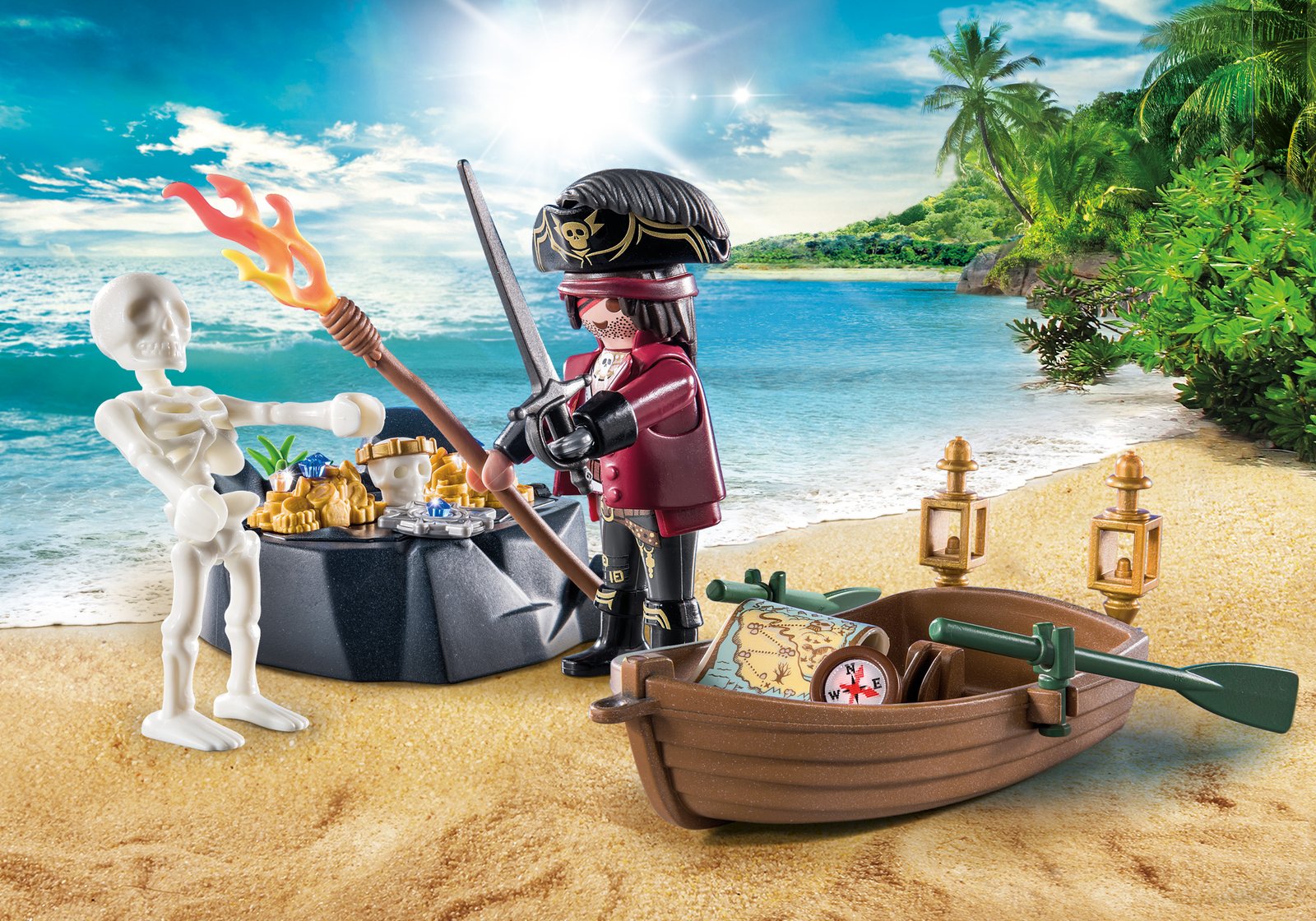 Playmobil 71254 Starter Pack Pirate with Rowboat สตาร์ทเตอร์ โจรสลัดกับเรือพาย