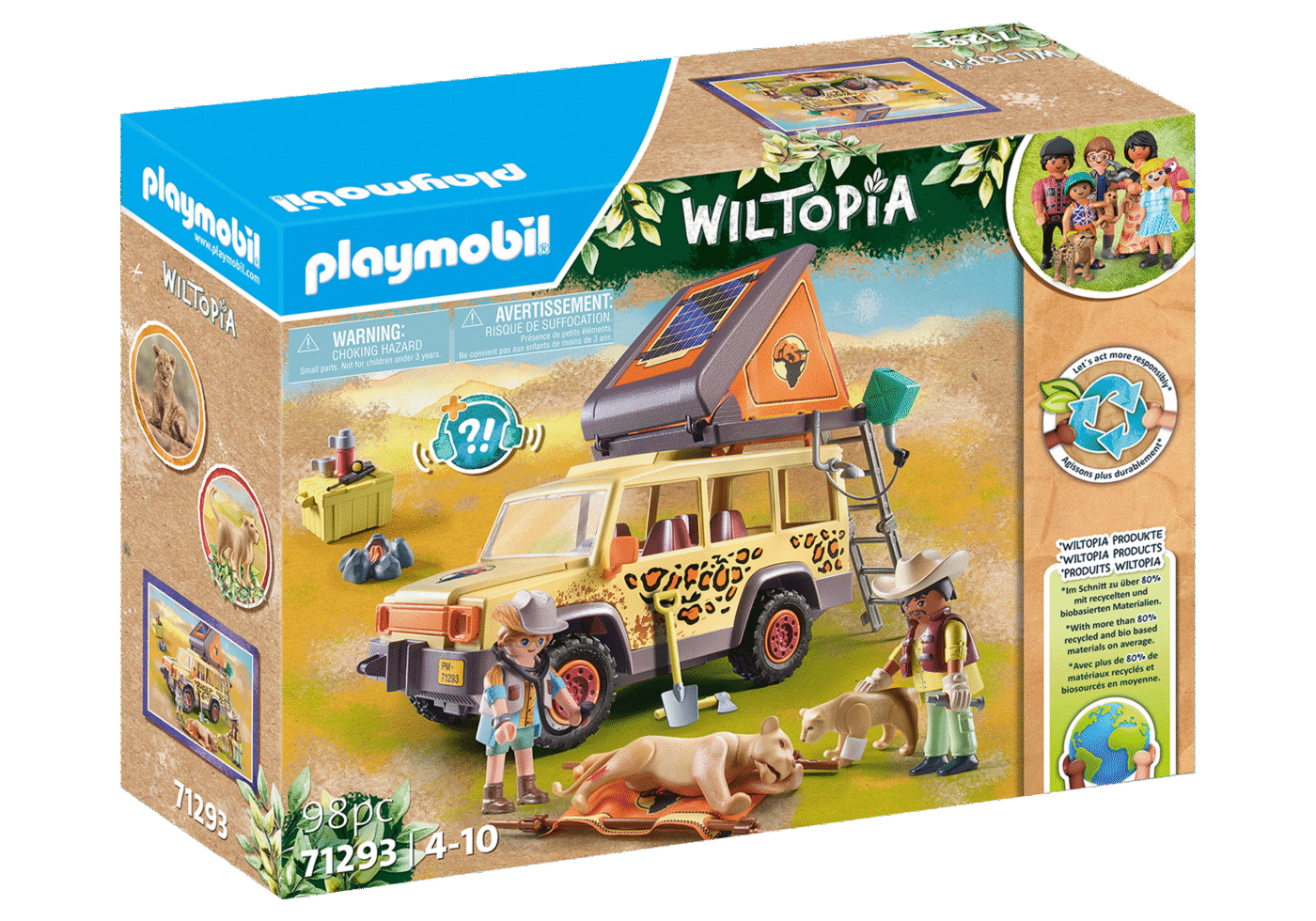Alternative view of Playmobil 71293 Wiltopia - Rescue all-terrain vehicle วิลโทเปีย รถกู้ภัยสัตวแพทย์