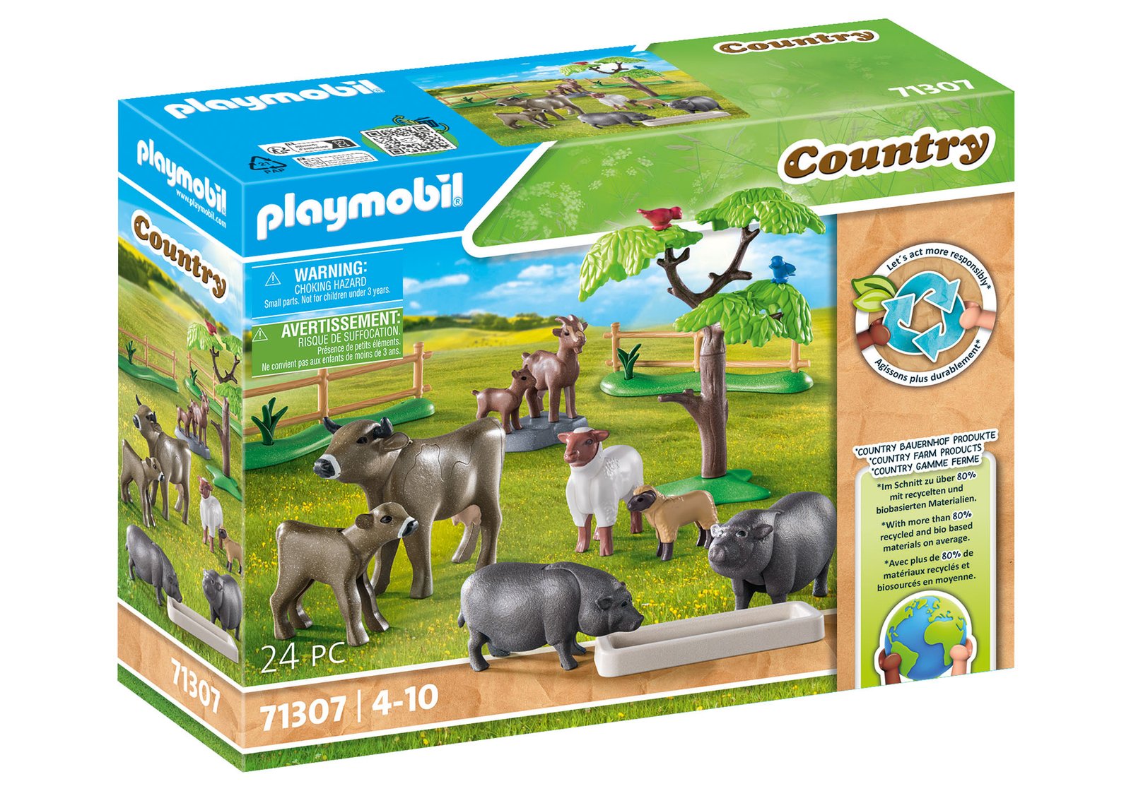 Playmobil 71307 Farm II Animal Enclosure ของเล่นบทบาทสมมติ ฟาร์ม2 สัตว์เลี้ยงในฟาร์ม - Image 2
