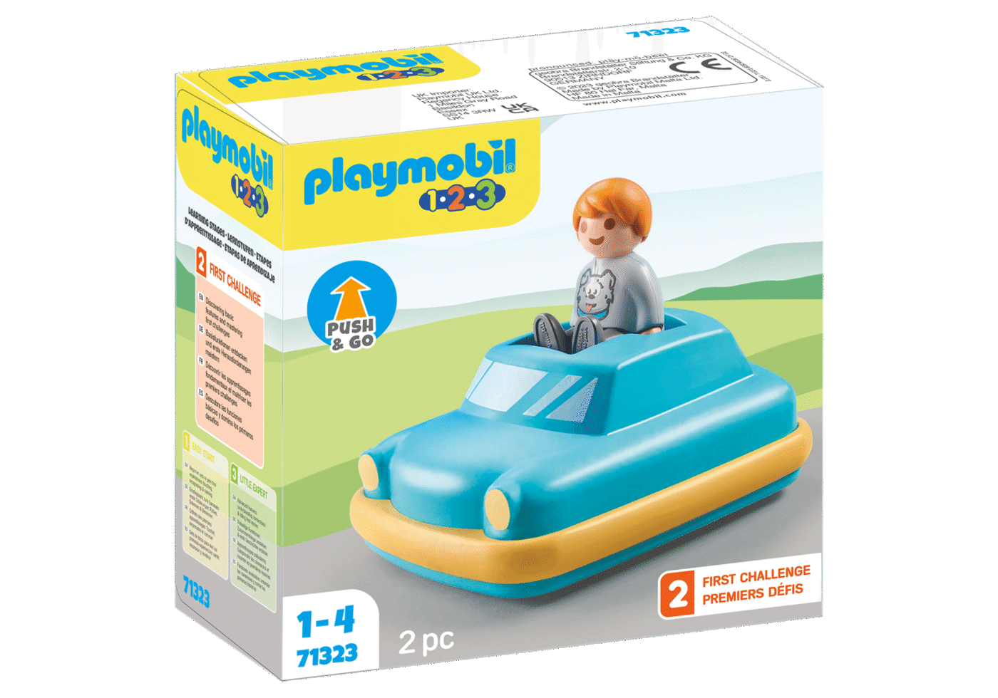 Alternative view of Playmobil 71323 1.2.3: Push & Go Car 123 รถ Push & Go พร้อมฟิกเกอร์เด็กผู้ชาย