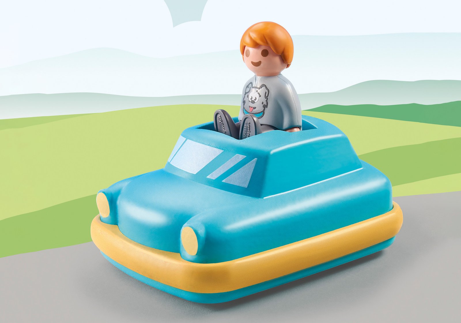 Playmobil 71323 1.2.3: Push & Go Car 123 รถ Push & Go พร้อมฟิกเกอร์เด็กผู้ชาย
