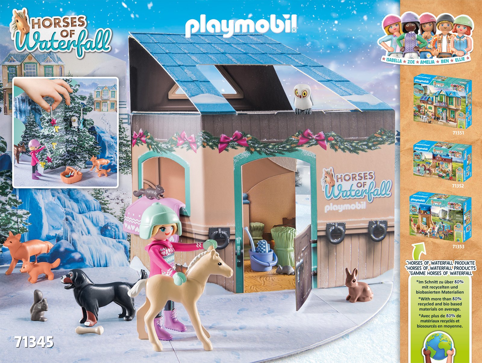 Playmobil 71345 Advent Calendar Christmas sleigh ride แอดเว้นท์ นั่งเลื่อนคริสต์มาส - Image 4