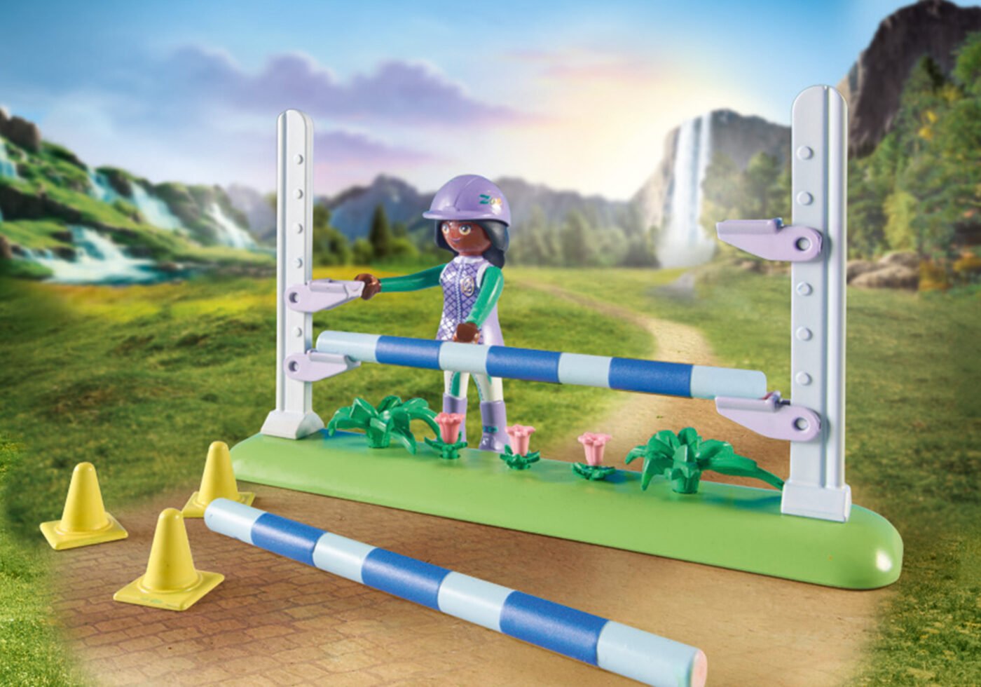Playmobil 71355 Horses of Waterfall Jumping Arena with Zoe and Blaze ม้าแห่งวอเตอร์ฟอลล์ สนามกระโดดกับโซอี้และเบลซ - Image 6