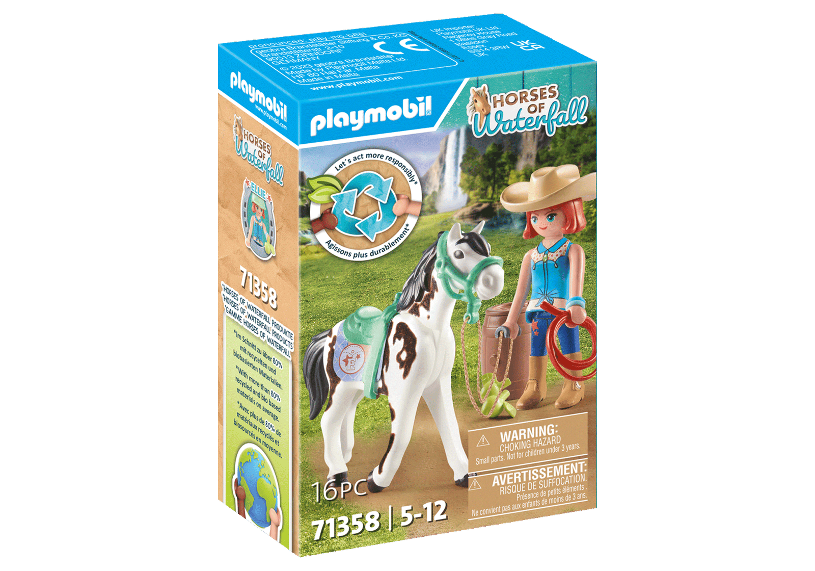 Playmobil 71358 Horses of Waterfall Feeding Time with Ellie and Sawdust ม้าแห่งวอเตอร์ฟอลล์ เอลลีและซอวดัสท์ - Image 2