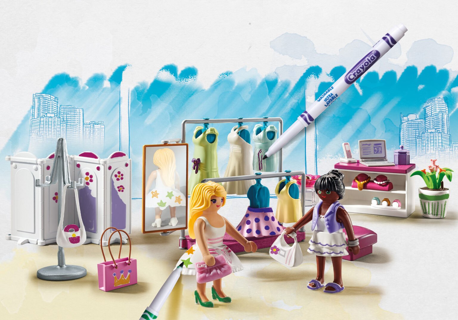 Playmobil 71372 Color: Backstage ระบายสีฟิกเกอร์ แฟชั่นบูติก