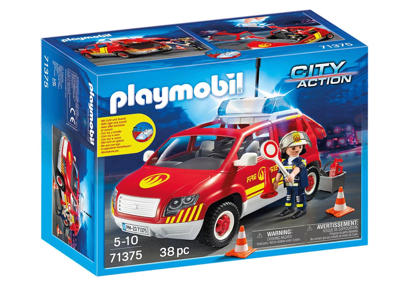 Alternative view of Playmobil 71375 City Action Fire Chief Vehicle with Light and Sound ซิตี้แอคชั่น รถหัวหน้าหน่วยดับเพลิงพร้อมไฟและเสียง