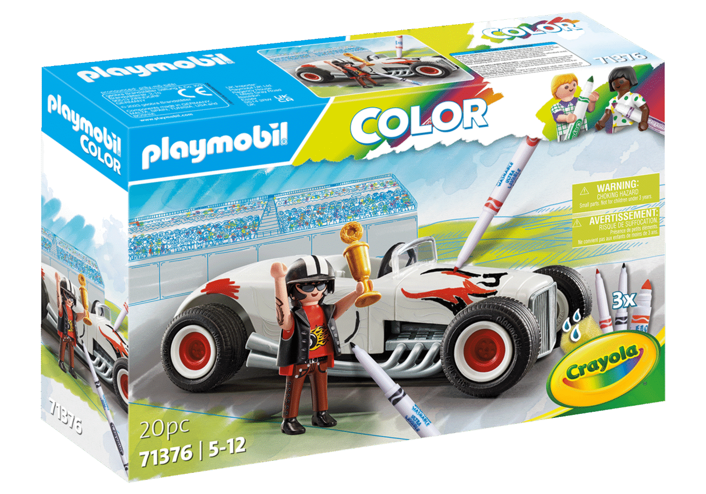 Alternative view of Playmobil 71376 Color: Hot Rod ระบายสีฟิกเกอร์ รถแข่ง