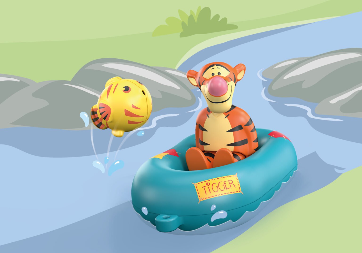 Playmobil 71414 1.2.3 & Disney: Tigger's Rubber Boat Rid 123 อควา & ดิสนีย์ ล่องเรือยางของทิกเกอร์