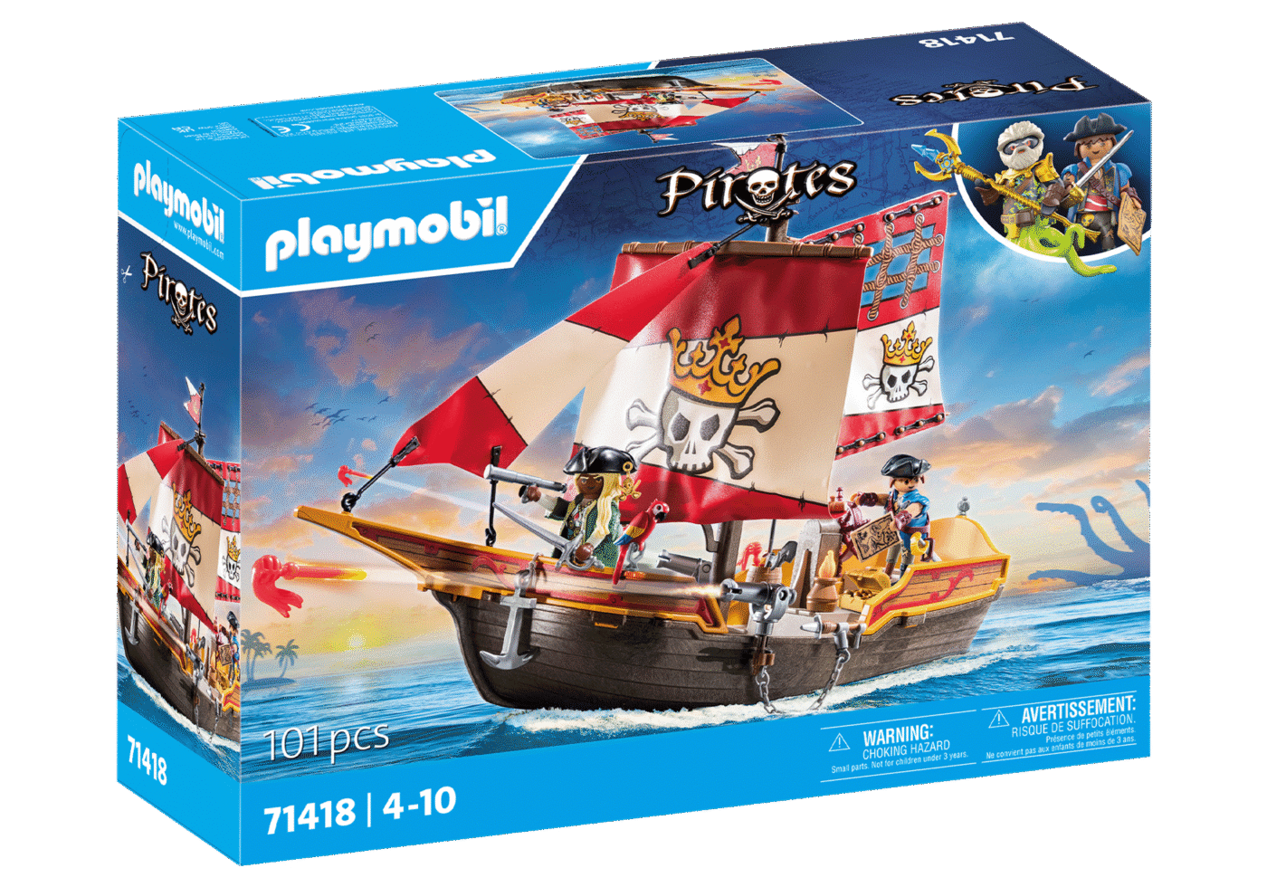 Alternative view of Playmobil 71418 Pirates Pirate Ship โจรสลัด เรือโจรสลัด-24