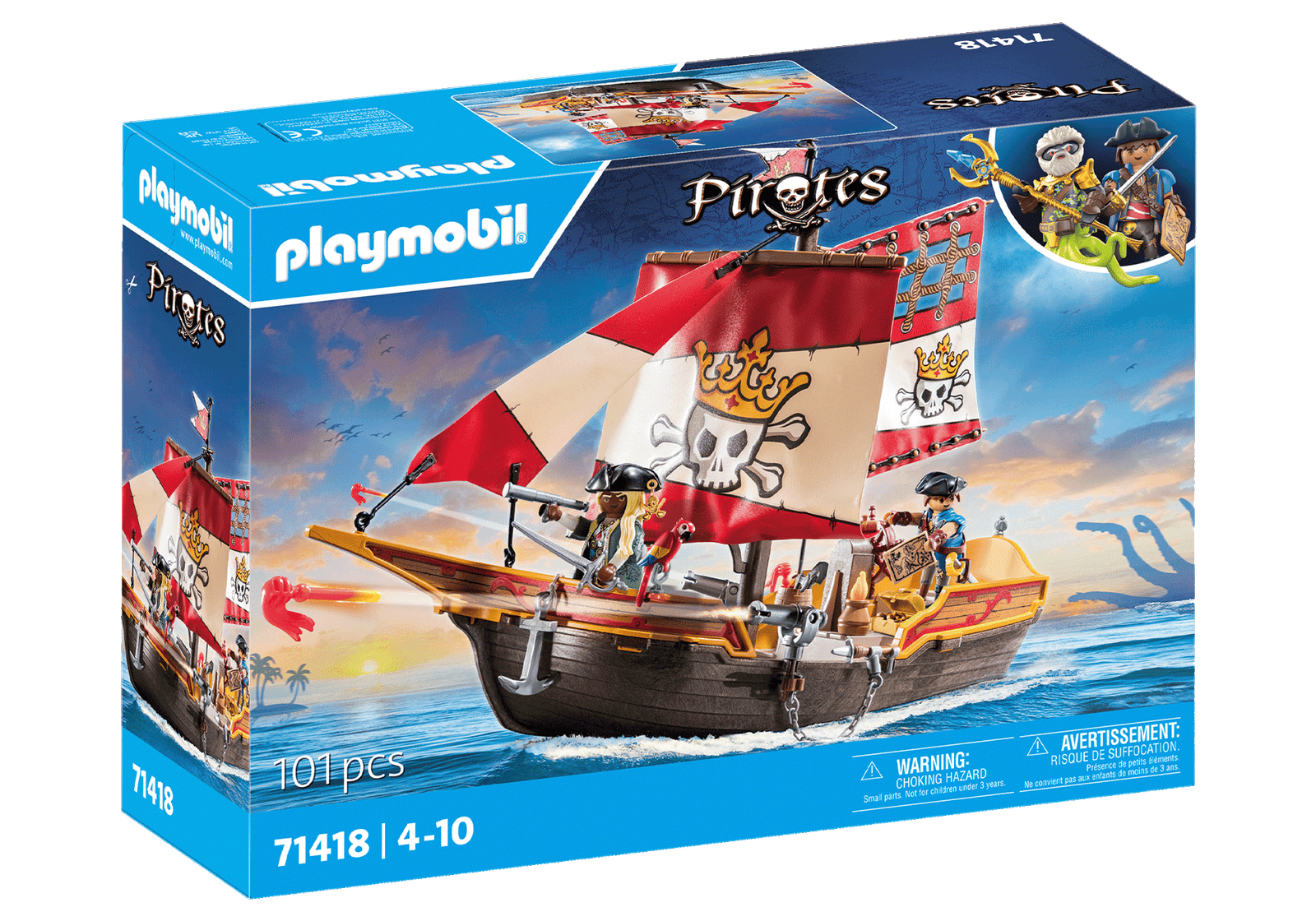 Playmobil 71418 Pirates Pirate Ship โจรสลัด เรือโจรสลัด-24 - Image 2