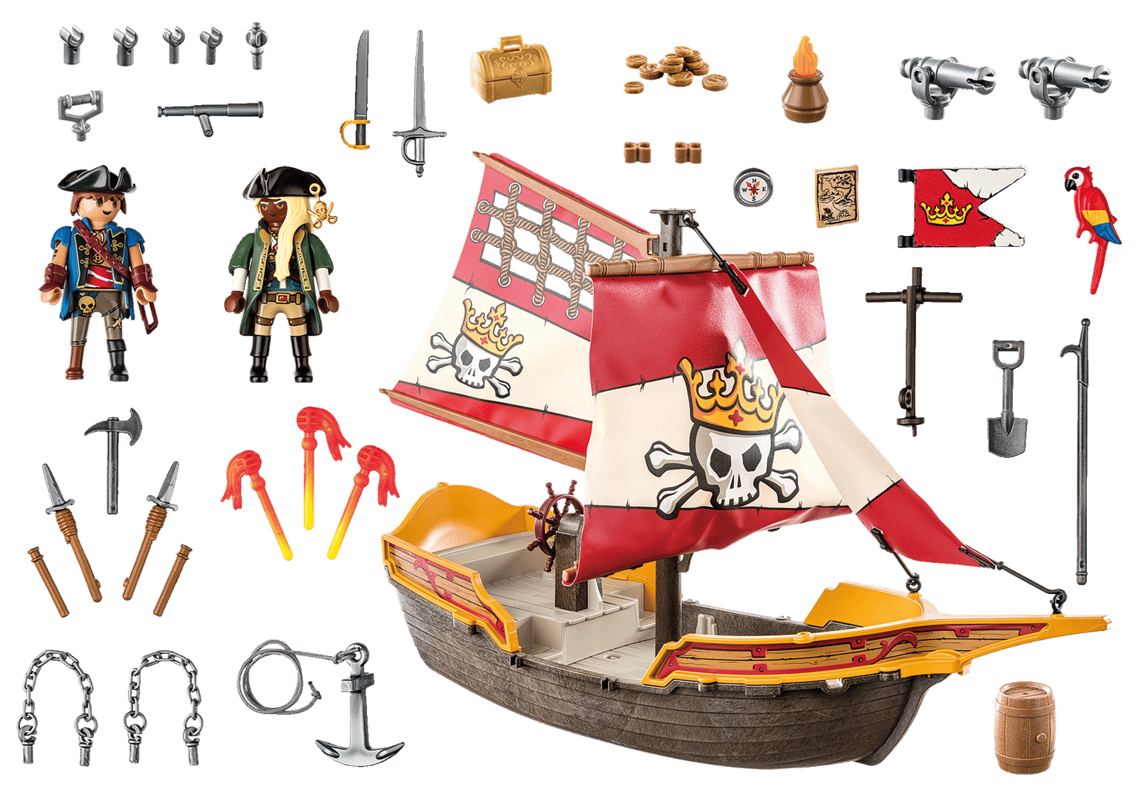 Playmobil 71418 Pirates Pirate Ship โจรสลัด เรือโจรสลัด-24 - Image 3
