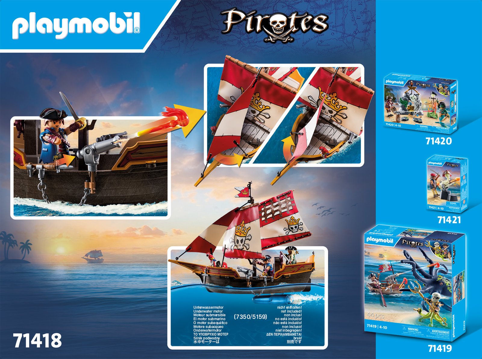 Playmobil 71418 Pirates Pirate Ship โจรสลัด เรือโจรสลัด-24 - Image 4