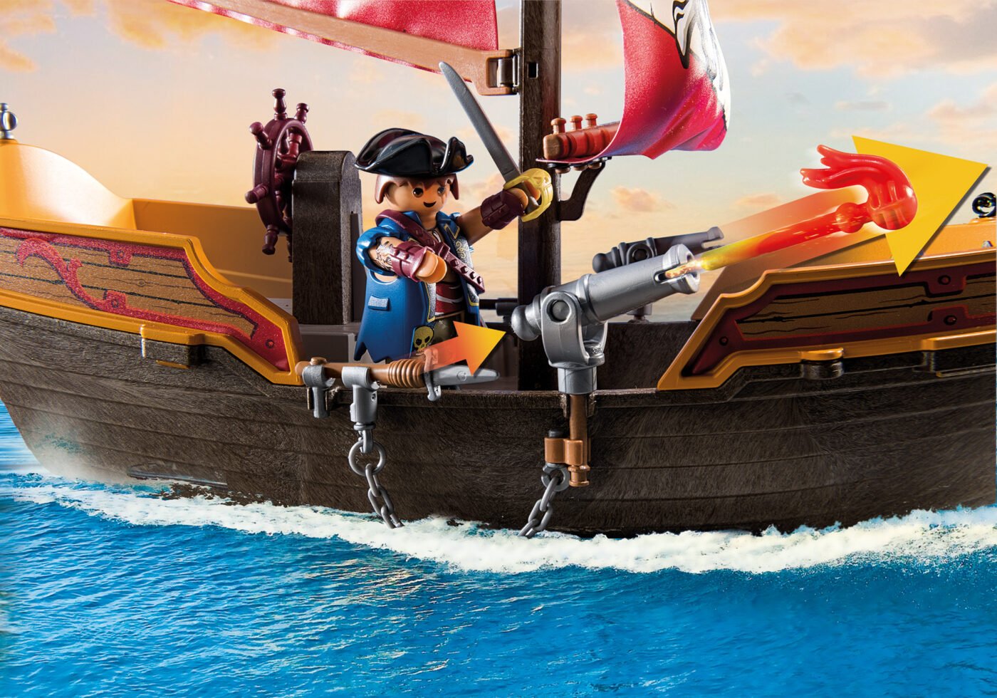 Playmobil 71418 Pirates Pirate Ship โจรสลัด เรือโจรสลัด-24 - Image 5