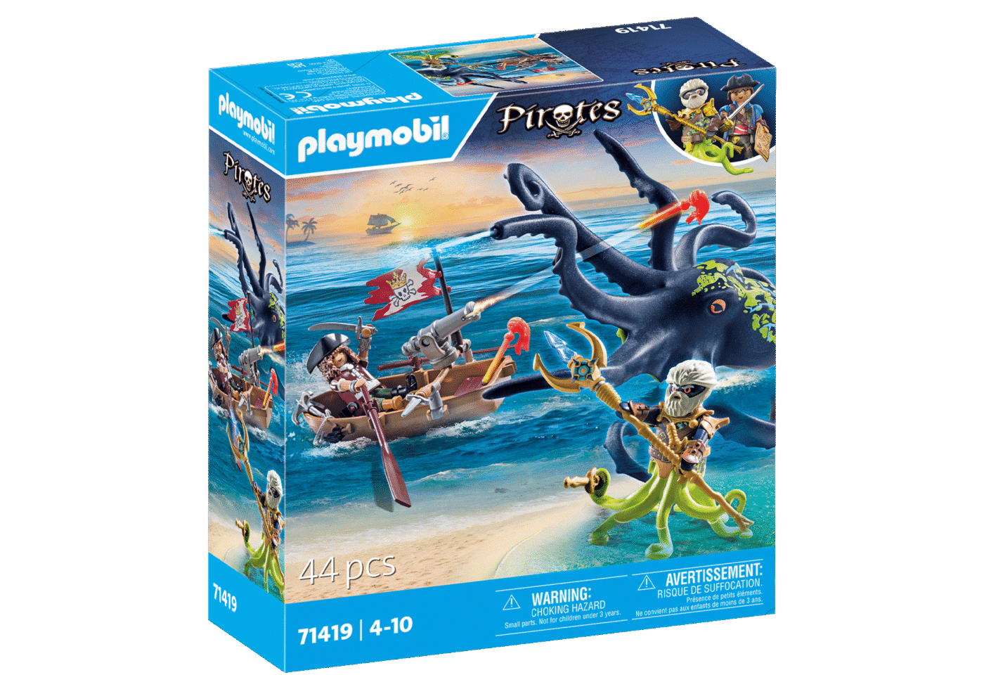 Alternative view of Playmobil 71419 Pirates Battle with the Giant Octopus โจรสลัด การต่อสู้กับปลาหมึกยักษ์