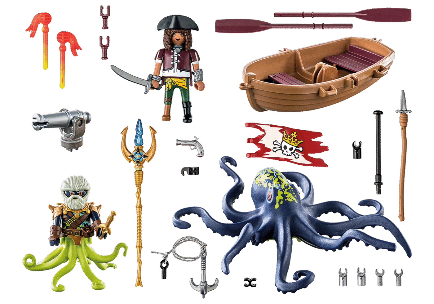 Playmobil 71419 Pirates Battle with the Giant Octopus โจรสลัด การต่อสู้กับปลาหมึกยักษ์ - Image 3