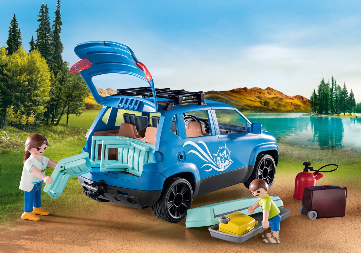 Playmobil 71423 Camping Caravan with Car แคมป์ปิ้ง คาราวานรถยนต์ - Image 4