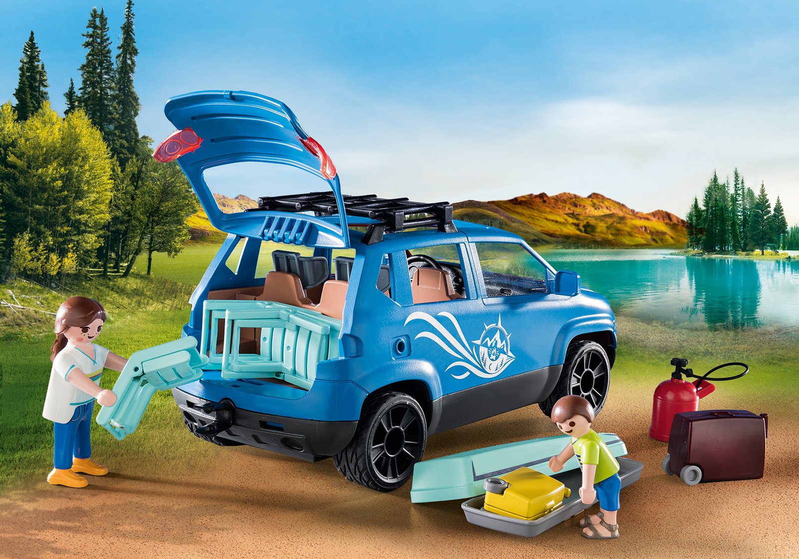Playmobil 71423 Camping Caravan with Car แคมป์ปิ้ง คาราวานรถยนต์ - Image 4