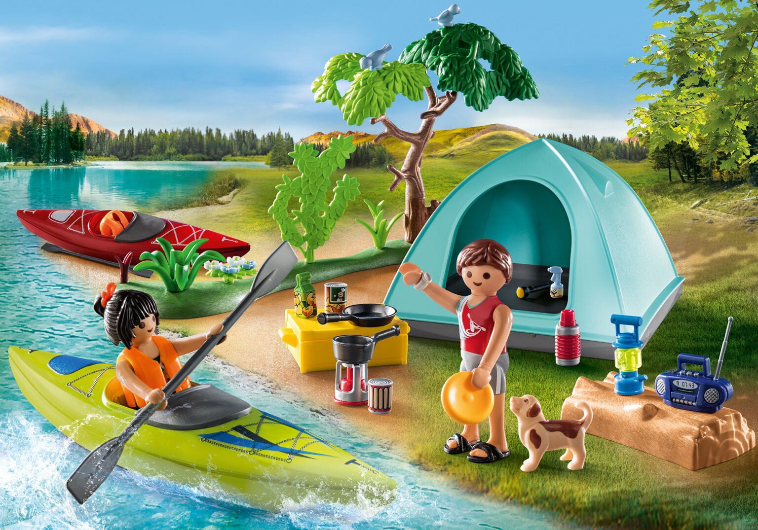 Playmobil 71425 Camping Campsite with Campfire แคมป์ปิ้ง ที่ตั้งแคมป์พร้อมแคมป์ไฟ