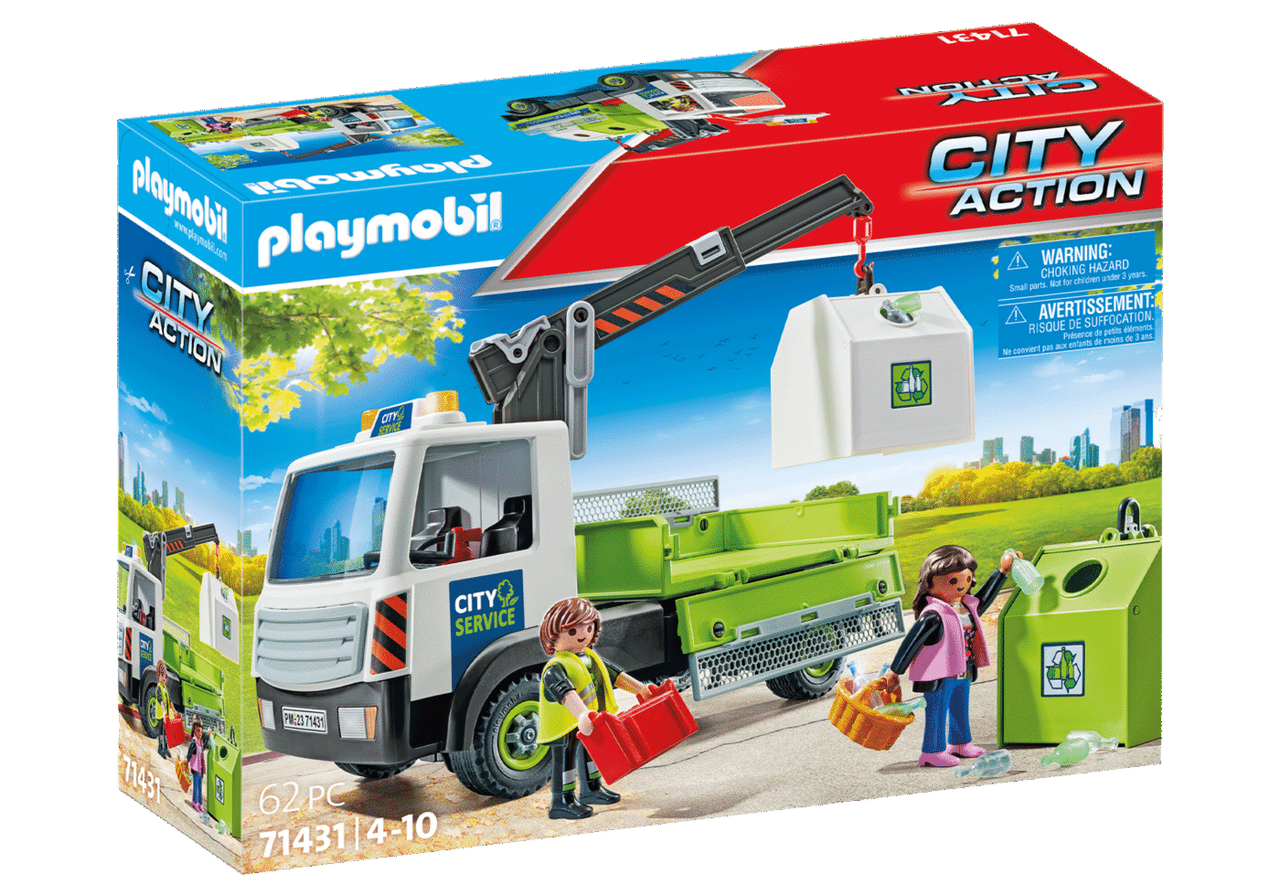 Alternative view of Playmobil 71431 City Cleaning Glass Recycling Truck with Container City Cleaning รถรีไซเคิลแก้ว