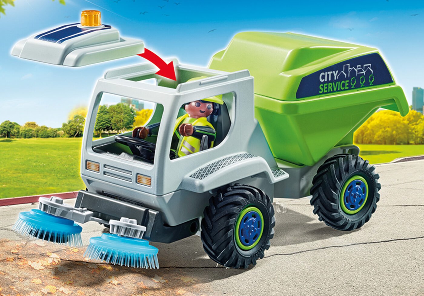 Playmobil 71432 City Cleaning Street Sweeper City Cleaning รถกวาดถนน - Image 4