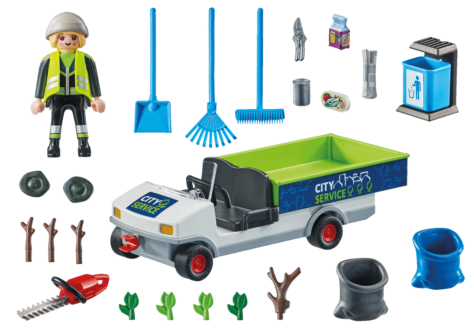 Playmobil 71433 City Cleaning Street Cleaner with a-Vehicle City Cleaning พนักงานทำความสะอาดถนน - Image 3