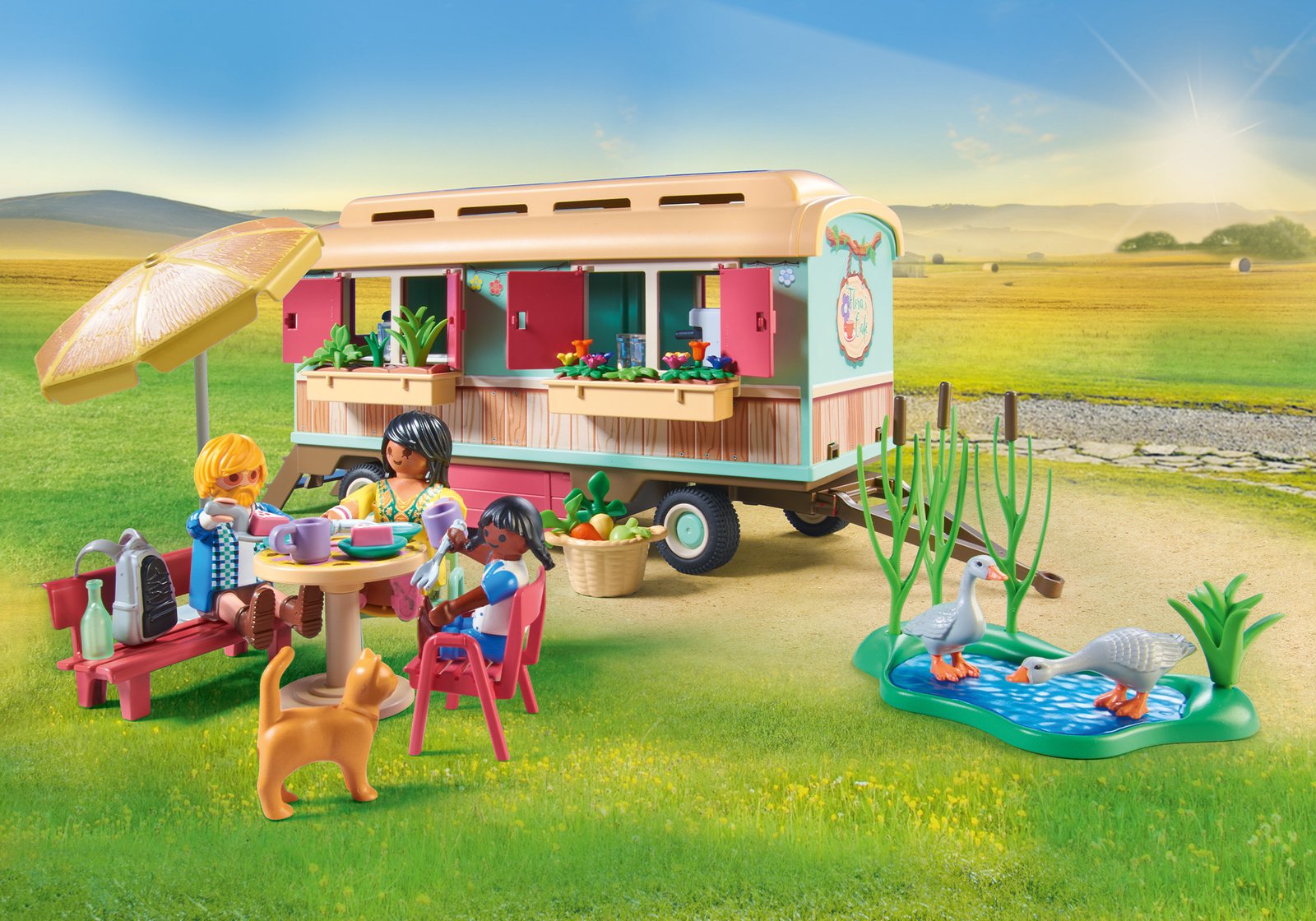 Playmobil 71441 Farm III Cosy Cafe with Vegetable Garden ฟาร์ม3 คาเฟ่สุดอบอุ่นพร้อมสวนผัก - Image 4