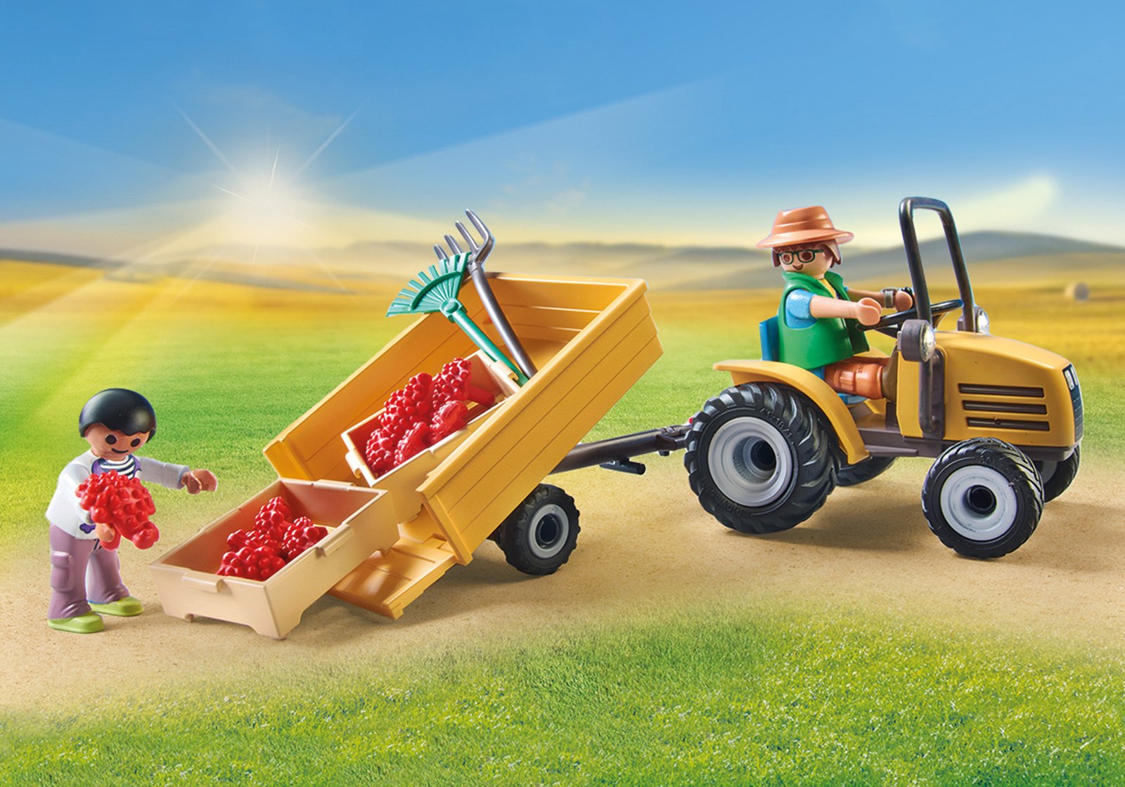 Playmobil 71442 Farm III Tractor with trailer and water tank ฟาร์ม3 รถแทรกเตอร์พร้อมรถพ่วงและถังน้ำ - Image 5