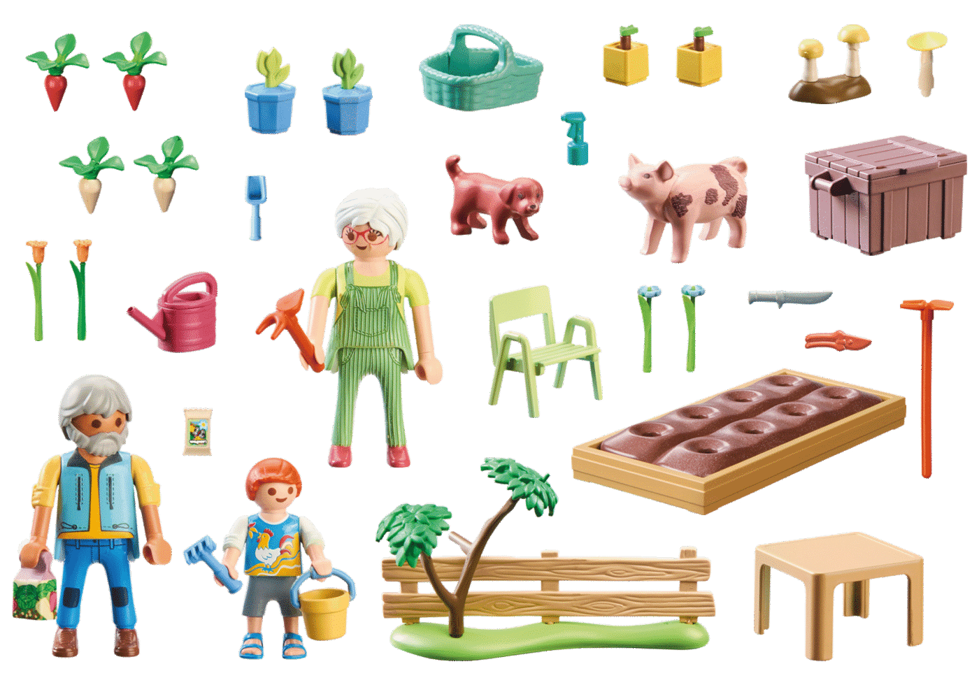 Playmobil 71443 Farm III Vegetable garden with grandparents ฟาร์ม3 สวนผักพร้อมตายาย - Image 3