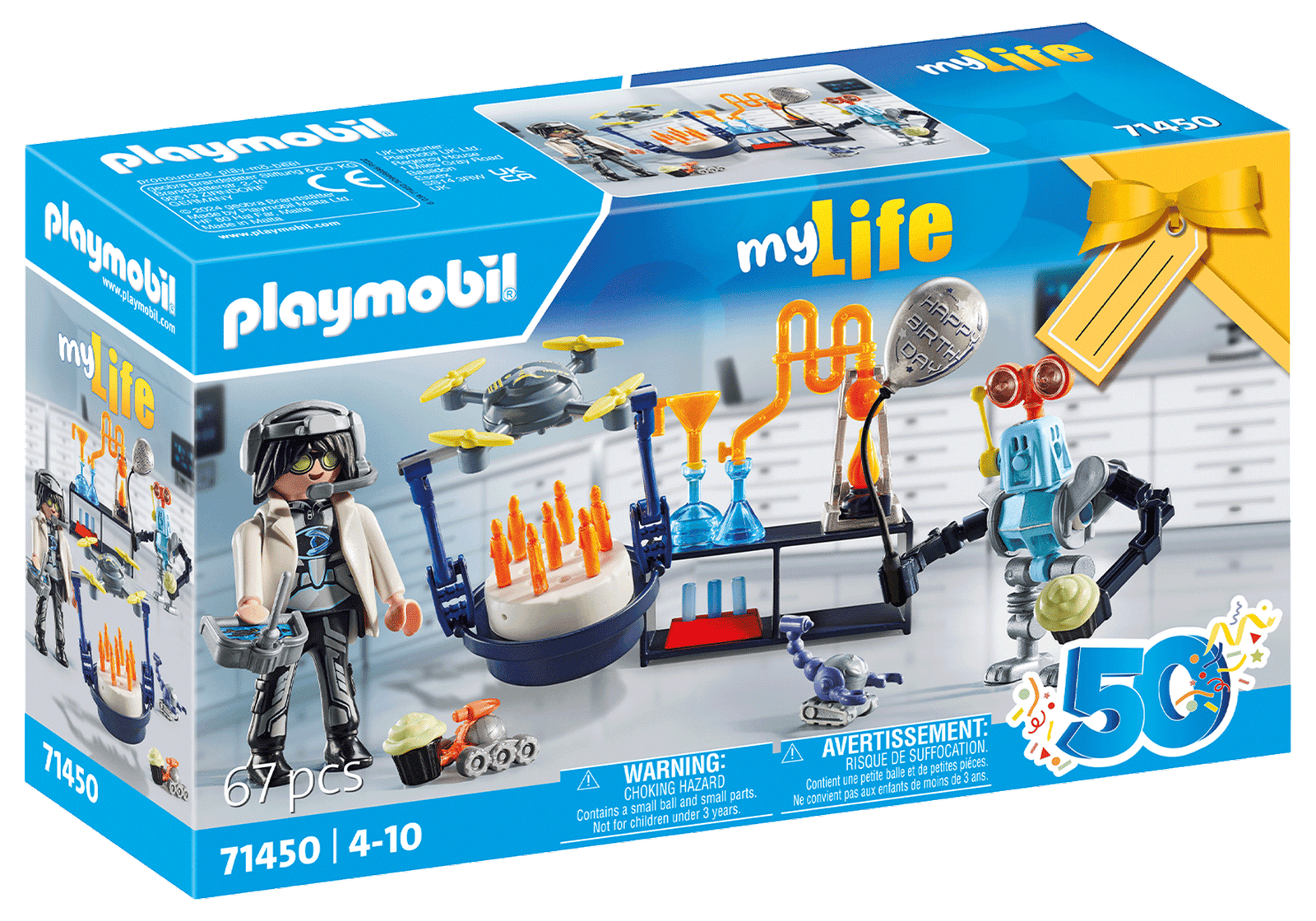 Playmobil 71450 50th Years Gift sets Researchers with Robots 50 ปี ชุดของขวัญ นักวิจัยกับหุ่นยนต์ - Image 2