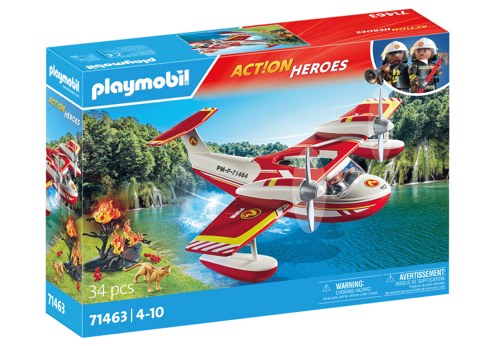 Playmobil 71463 Fire Brigade Firefighting Seaplane ดับเพลิง เครื่องบินน้ำดับเพลิง - Image 2