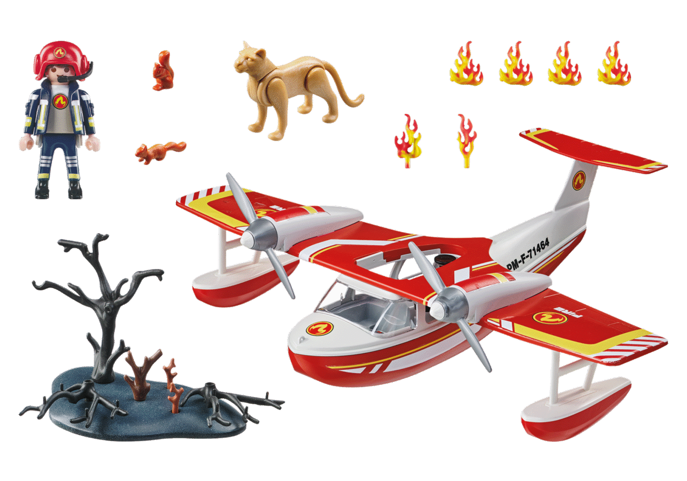Playmobil 71463 Fire Brigade Firefighting Seaplane ดับเพลิง เครื่องบินน้ำดับเพลิง - Image 3