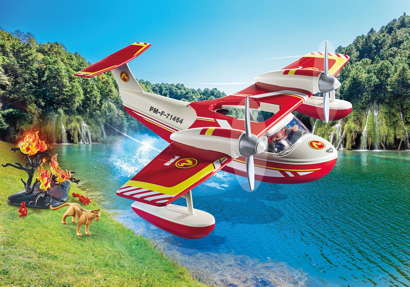 Playmobil 71463 Fire Brigade Firefighting Seaplane ดับเพลิง เครื่องบินน้ำดับเพลิง