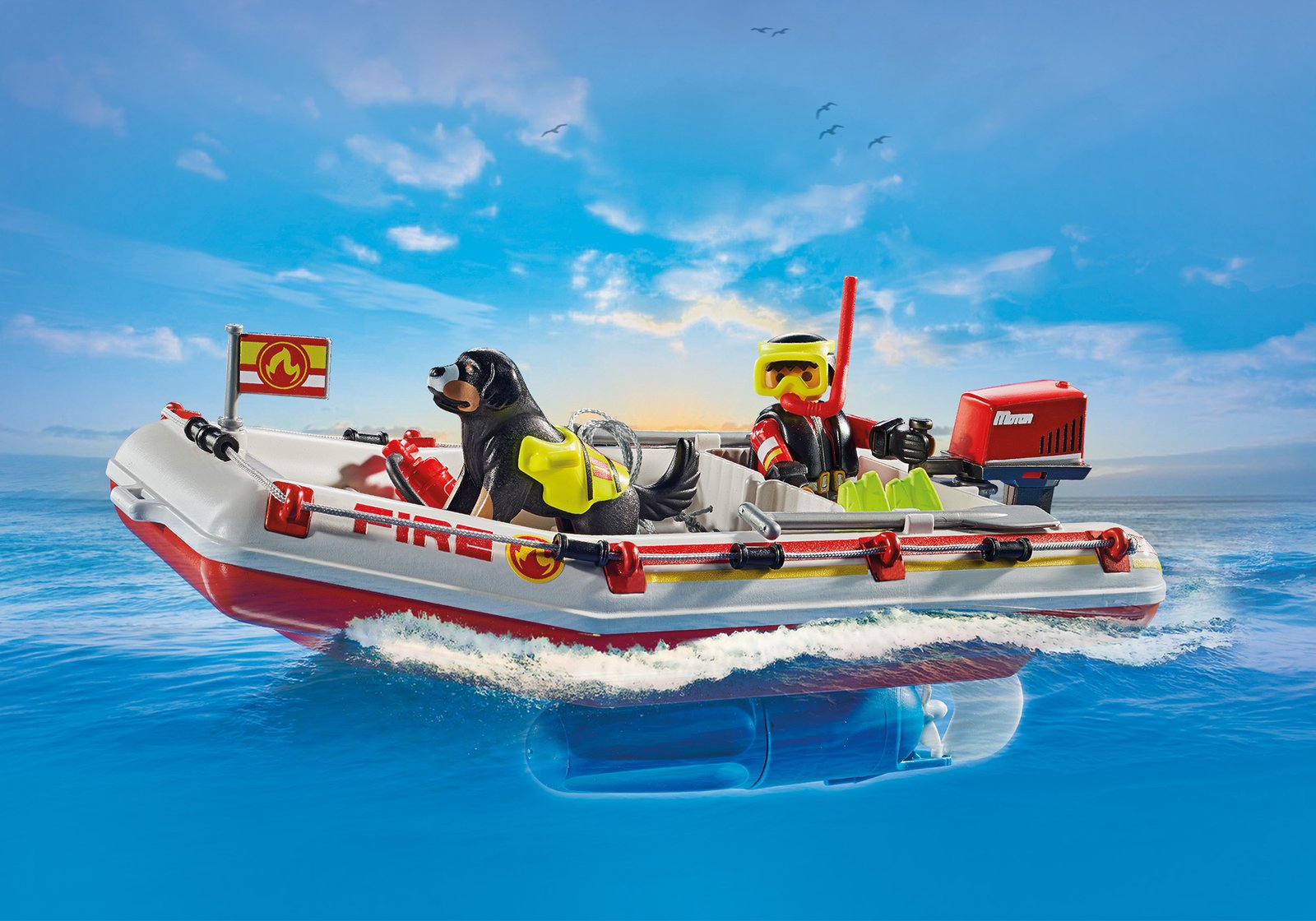 Playmobil 71464 Fire Brigade Fireboat with Water Scooter ดับเพลิง เรือดับเพลิงกับสกู๊ตเตอร์น้ำ - Image 5