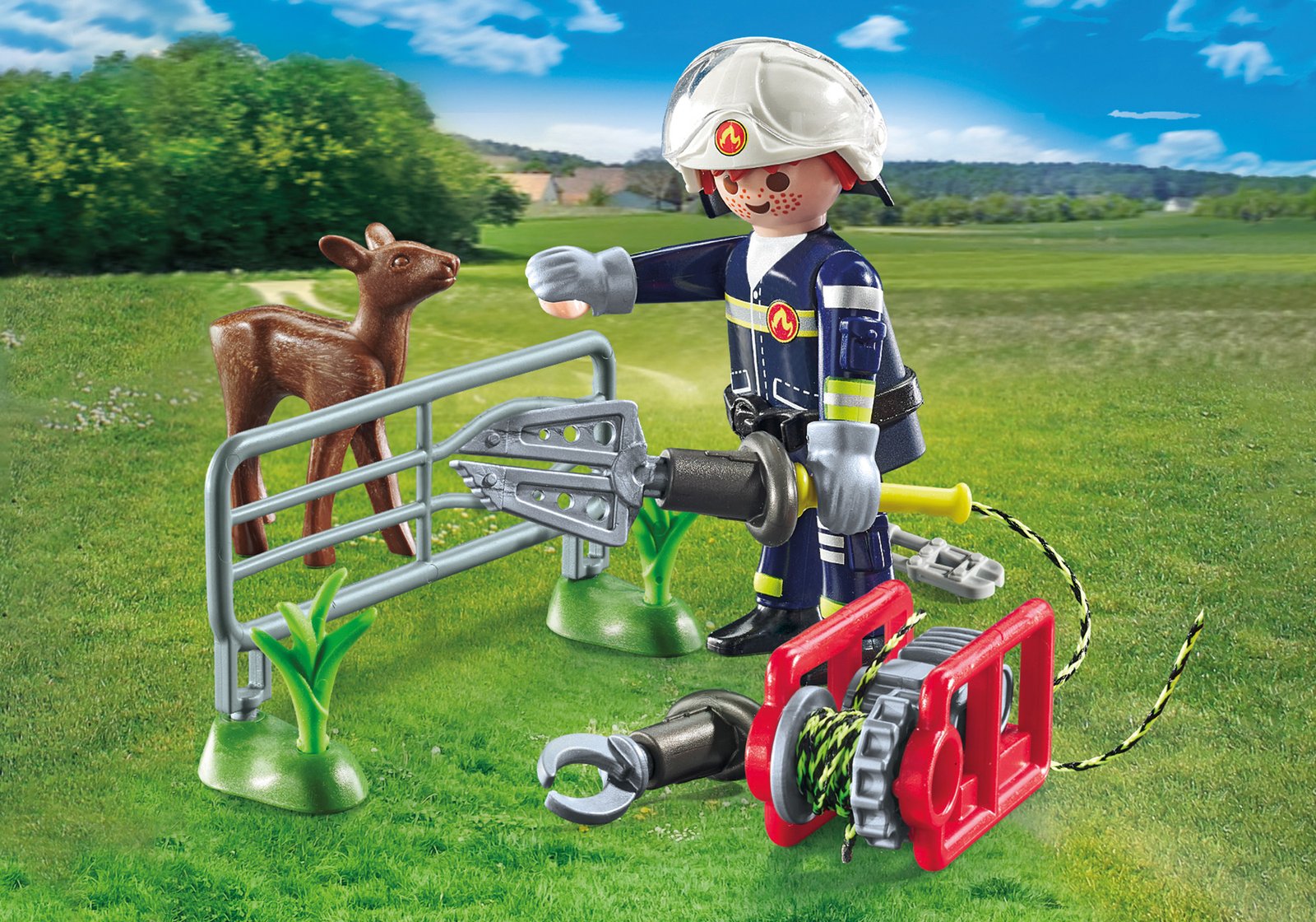 Playmobil 71467 Fire Brigade Firefighter Animal Rescue ดับเพลิง นักผจญเพลิงช่วยเหลือสัตว์